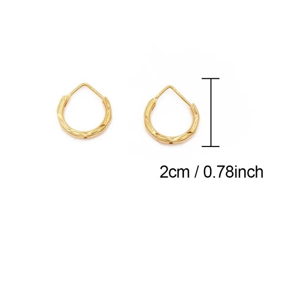 COPY - Hoop Earrings, Gold Hoop Earrings, Dainty Hoop Earrings, Wedding Gold Ea… - Picture 7 of 7